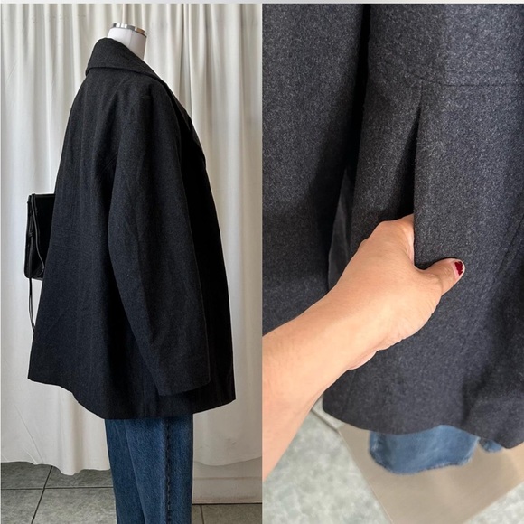 Grey London Fog wool blend peacoat size 3X. - Picture 8 of 12